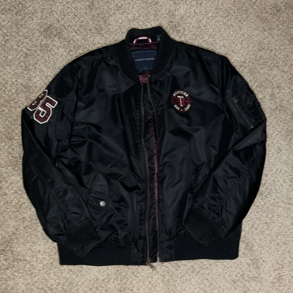 tommy hilfiger bomber jacket 8-10 condition